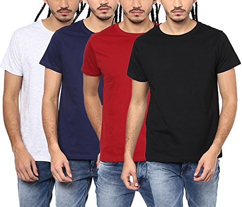 aventura outfitters men's cotton polyester blend combo of 4 t-shirts