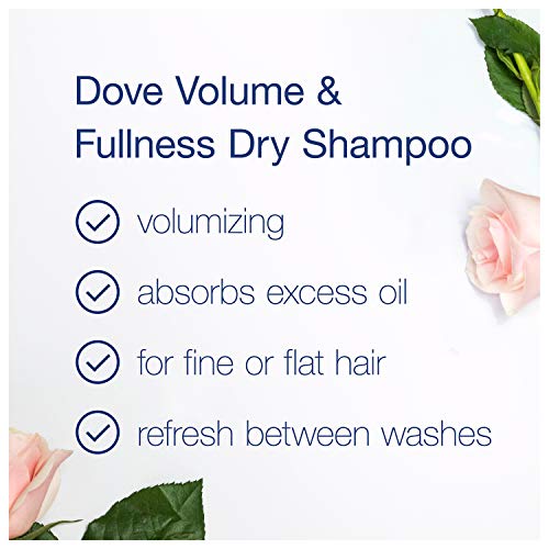 Champú seco dove para cabello graso, volumen y plenitud para