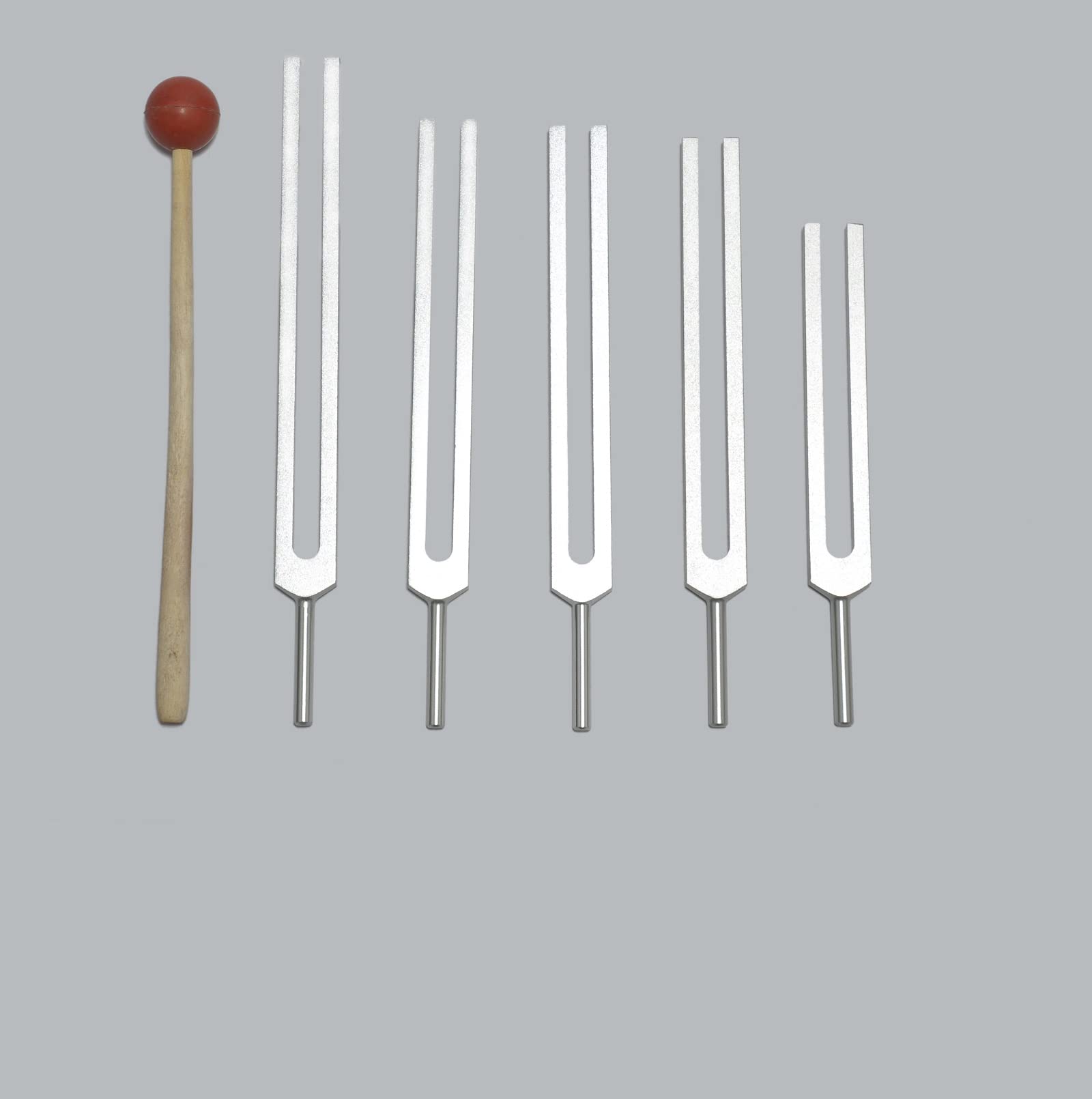 Tuningforkshop 5 Pc Brain Tuning Fork for Healing with Mallet+Pouch