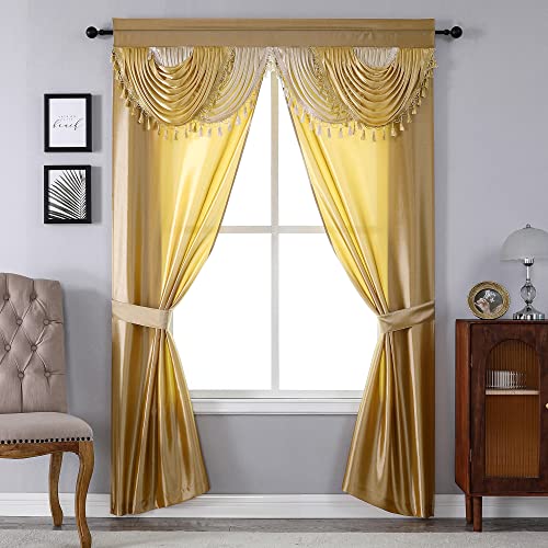 Regal Home Collections Amore Curtains 5Piece Window Curtain Set 54