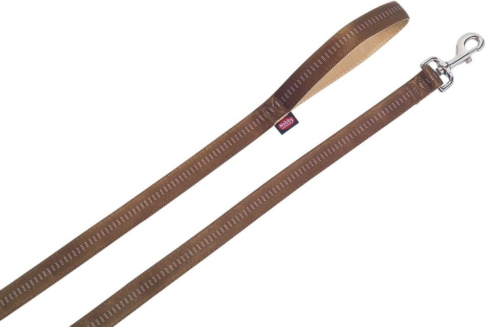 Nobby Leash Soft Grip, 120 cm/ 10 mm, Brown, Brown/Beige, 120 cm/10 mm