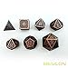 Bescon Antique Copper Solid Metal Polyhedral Dice Set of 7 Copper Metallic RPG Role Playing Game Dice 7pcs Set D4-D20