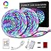 TATUFY LED Strip Lights 32.8ft Flexible Tape Lights Music Sync Color Changing, Rope Light 600 SMD 3528 LED Light Strips Kit for Home, Bedroom, Kitchen,DIY Decoration
