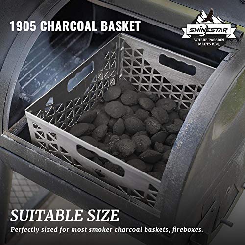 SHINESTAR Charcoal Basket for Oklahoma Joe’s, Stainless Steel Charcoal