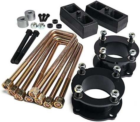 Heavy Metal Suspensions - 2007 - 2017 Toyota Tundra (2WD 4WD) 3" Front Strut Spacers + 1" Rear Lift Blocks + Billet Differential Drop + Extended U-Bolts High Strength Carbon Steel Lift Kit
