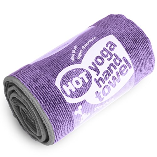 Cush Yoga Hand Towel - Ultra-Thick Microfiber Yoga Hand Towel - 600 gsm Ultra Thick for Bikram - Mat Size Yoga Towels Also Available - 16" x 25"