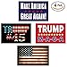 Pro Trump & American Flag Hard Hat & Helmet Stickers: 4 Decal Value Pack. Great for a Motorcycle Biker Helmet, Construction Toolbox, Hardhat, Mechanic Shop & More. Great Gift for Any Patriot. USA Made