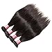 Jolia Hair Malaysian Virgin Hair Straight Human Hair 3 Bundles 7A Malaysian Unprocessed Virgin Weave Hair Human Bundles Natural Black Color 95-100g/pc Mixed Length (14 16 18, Natural Black)