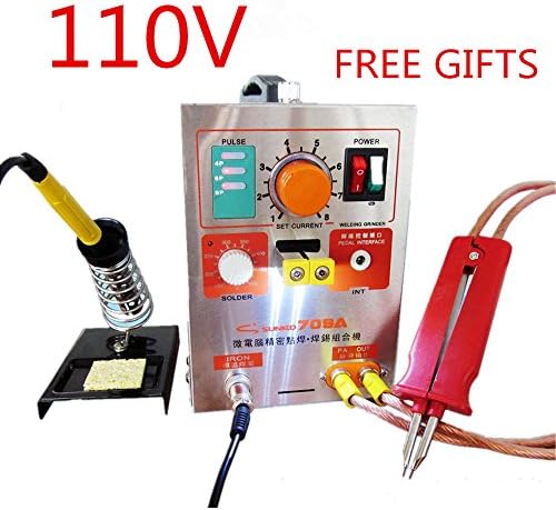 1.9KW 110V SUNKKO LED Pulse Battery Spot Welder 709A with Soldering Iron Station Spot Welding Machine 18650 16430 14500 battery
