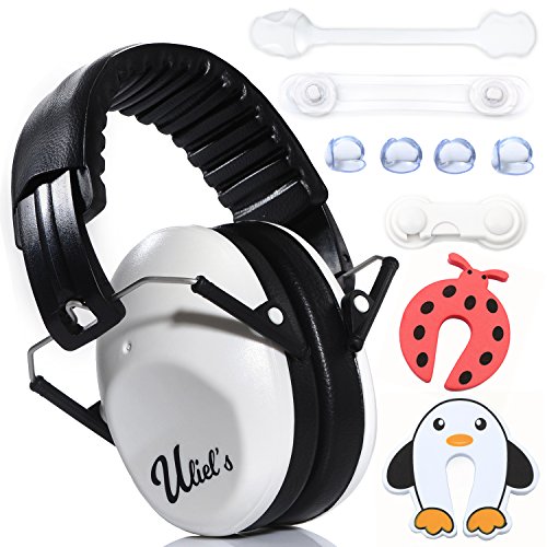 UPC 648609796537, Kids Ear Muffs for Baby and Toddler, Adjustable Headphones for Hearing Protection W/BONUS Child Safety Kit (Door Stoppers, Latches, Corner Protector, Toilet Lock) Foldable Design and Noise Reduction