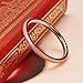 THREE KEYS JEWELRY 2mm Titanium Wedding Ring for Women Matte Frostd Plated Rose Gold Wedding Band Engagement Ring Size 8