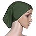 Ksweet 4pcs Lightweight Hijab Cap Under Scarf Women Tube Bonnet Cap Elastic Underscarves Inner Hijab Caps (Blue+Wine red-Green-Light blue)