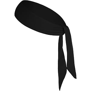 Sucrain Head Ties Headband Sports Sweatband Adjustable Ninja Karate Head Band Sweat Wicking Workout Headband for Men Women Ba