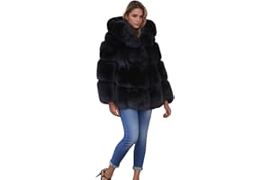 Lisa Colly Women's Winter Parka Coat Overcoat Long Sleeve Faux Fur Coat Jacket