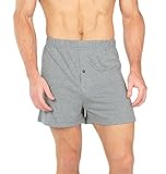 Texere Men's Bamboo Jersey Underwear Boxers (Single Pack, Heather Gray, Large) Popular Gifts for Dad Brother Son MB6104-2G1-L
