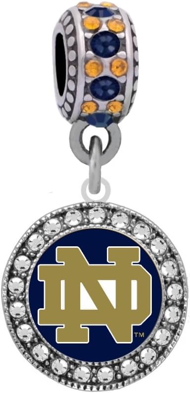 University Notre Dame Crystal Charm