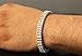 L & L Nation Mens Silver Tone Clear Cz 2 Row Hip Hop Bracelet 8