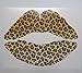 Leopard Print Kiss Lips Decal bumper sticker 6