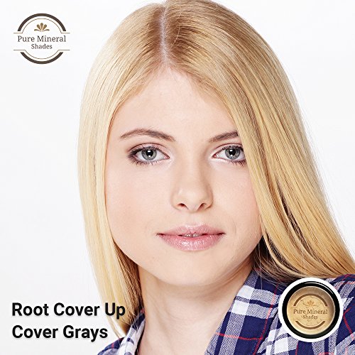 Pure Mineral Shades Root Concealer - Touch Up Kit with Brush - All Natural - Fast - Easy - Instant - Temporary Magic Powder Cover-Up - Covers Grey Roots Too - Medium Brown