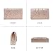 Dasein Women Glitter Evening Bags Formal Clutches Wedding Purses Party Dressy Clutch Purse Cocktail Prom Handbags (Silver)