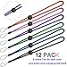 YOUOWO Wrist Lanyard 6 Colours Adjustable Length,Small Strap 12 Pcs Short Lanyard For Keys Phone Cases Keychain USB,Pink,Green,Blue,Orange,Purple,Black