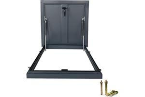 TAKPYLIA Galvanized Roof Hatch, Skylight Roof Caps Window with Gas Shock Strut, Loft Ventilation Roof Access Hatch Cover Plate, Roof Steel Security Door for Warehouse Attic Cellar (80cm/31.4in)