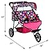 Exquisite Buggy, Twin Doll Jogger Stroller Diaper Bag a Carriage Bag 2 Free Magic Bottles Included (Fits Bitty Twins Dolls ) (Flower)
