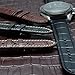 WOCCI 18mm 19mm 20mm 21mm 22mm Alligator Embossed Leather Watch Band, Replacement Strap for Men or Women