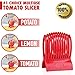 Multiuse Tomato Slicer Holder with Firm Grip Ergonomic 13 Dividers Design for Precise Cuts Slicing Shredding Tomatoes Lemons Potatoes Round Fruits Vegetables with Bonus eBook