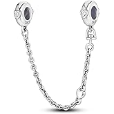 MULA 925 Sterling Silver Safety Chain for Charms Bracelets Dangle Pendants Beads Cute Cat Moon Flower Jewelry Charms for Women