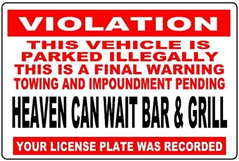 250 NO PARKING STICKERS CUSTOM PRINTED with YOUR ORGANIZATION NAME & ADDRESS 6" X 4" PERMANENT ADHESIVE