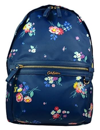 Cath Kidston Aster Rucksack Pelzmütze Bunch Blumenmuster marineblau