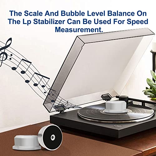 Monosaudio Schallplatte Gewicht 320G 60Hz Silber Vinyl Schallplatte Disc Stabilisator Plattenspieler Level Aluminium Vinyl Klemme Phono Gewicht LP Schallplatte Puck für Phonograph Plattenspieler thumbnail 3
