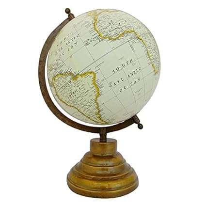 Aone India World Globe with Base Educational Learning Rotating Desktop Globe - Perfect for Kids, Geography, Teachers and More - Classic Design - 5 Inches