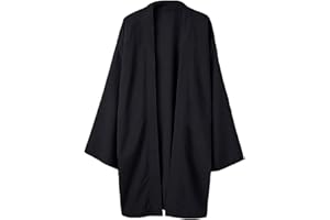 Sgqtqybk Kimono Cardigan Men Japanese Style Vintage Cardigan Men Thin Sun Protection Long Sleeve Polyester Kimono Top for Dai