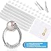 6 Ring Size Adjusters and 72 Earring Backs - Jewelry Spacer, Sizer, Guard for Loose Rings - Rubber Secure Backings - Soft Clear Silicone Replacements - Combo Set with Polishing Cloth