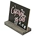 MyGift 4 Pack Small Tabletop Chalkboard Wedding Name Card with Rustic Brown Wood Base, Decorative Standing Price or Label Cards for Cafe, Bakery, Food Buffet Tables, 5 X 6 Inch