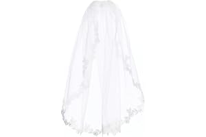 TIP TOP KIDS 1st Communion Veils for Girls - Holy First Communion Veil for Girls 7-16 - Velos para Primera Comunion - White veil for Kids