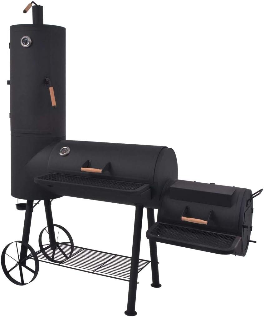 vidaXL Steel Portable Backyard Charcoal BBQ Grill and