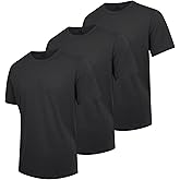 DOWMQ Mens T-Shirts Multi Pack Crewneck Cotton Tee Short Sleeve Classic Pullover Basic Summer Tops