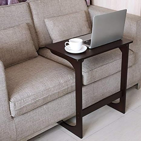 Homfa Bamboo Snack Table Sofa Couch Coffee End Table Bed Side