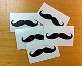 Decalgeek Mustache Sticker Decal 5 Pack (2