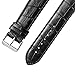 Valkit Compatible Apple Watch Bands 38mm 40mm Genuine Leather Strap Smart Watch Band Bracelet Replacement Wristband with Stainless Steel Adapter Clasp Replacement for Apple iWatch 4 3 2 1, 38MM -Black