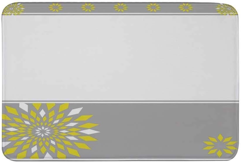 Kinhevao Graue und gelbe rutschfeste Türmatte, Moderne futuristische