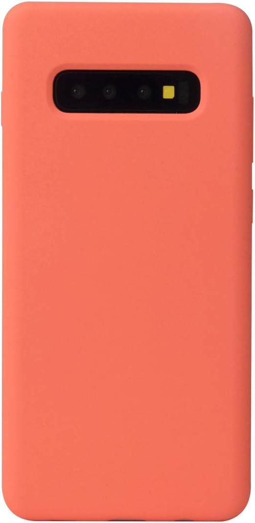 for Samsung Galaxy S10|S10e|S10 Plus|S10 5G Phone Case Ultra Thin Slim Liquid Silicone Gel Rubber Full Protective Cover (S10 5G, Coral Red)