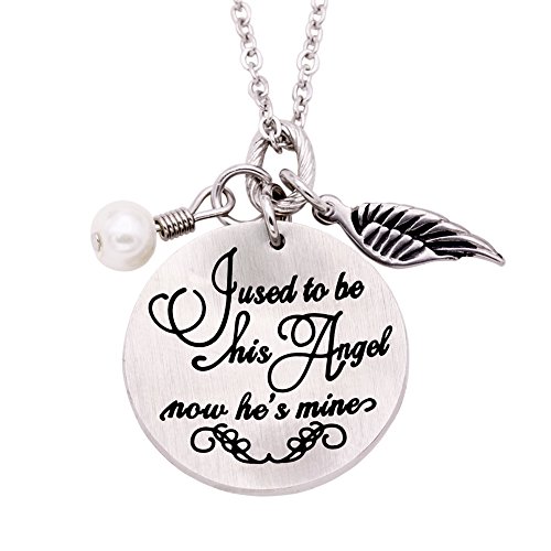 Melix Home I Used To Be His Angel Now He's Mine Necklace, Loss of Father Sympathy Gift, Remembrance Jewelry