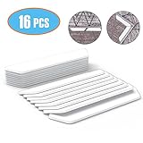 Rug Grippers, ProCIV Carpet Grippers 16PCS Keeps Your Rug in Place and Flat, Premium Anti Curling Rug Gripper With Renewable Carpet Tape for for Corners and Edges, Ideal Non Slip Rug Pad for Your Rugs