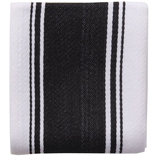 Dexam Love Colour Striped Tea Towel - True Black — image 1