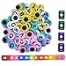 XHAOYEAHX 130 Croc Shoe Charms of Yellow/Green/White/Blue/Pink Letters For Clog Shoes & Wristband + 4Pcs Shoe Lace Adapter + 1Pcs 7.08in Silicone Bracelet