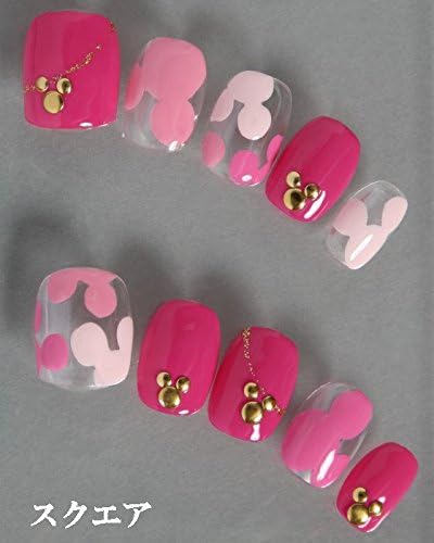 Amazon ゆずネイル ネイルチップ 濃ピンク キャラクター 動物 B 1 Q Chro ゆずネイル ネイルチップ 通販
